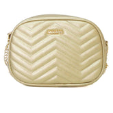 BOLSA CROSSBODY MÉDIA DOURADA MATELASSÊ ZIG ZAG C 50036 0003 0004 ANACAPRI - Vintedoisk